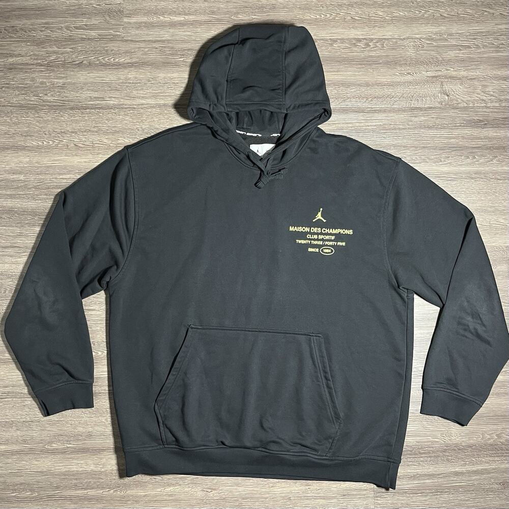 Jordan Dri-FIT French Terry Hoodie XL Maison Des Champions Jumpman Black EUC